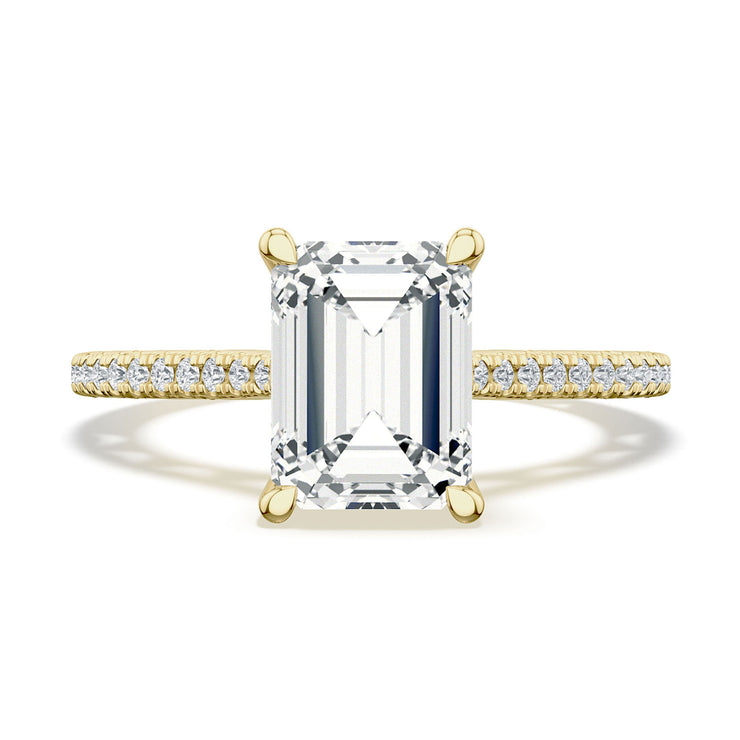 Emerald Solitaire Engagement Ring