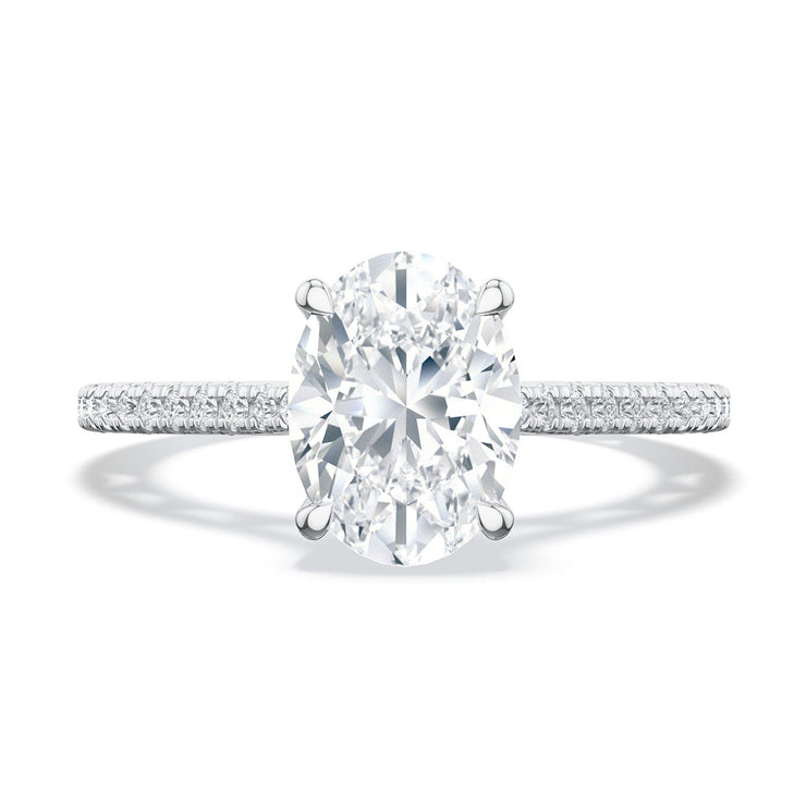 Oval 3-Stone Engagement Ring