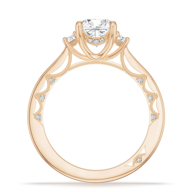 Cushion 3-Stone Engagement Ring