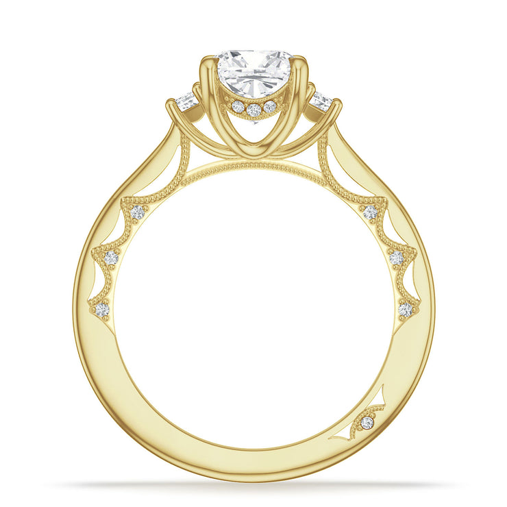 Cushion 3-Stone Engagement Ring