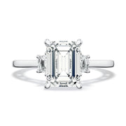 Emerald 3-Stone Engagement Ring