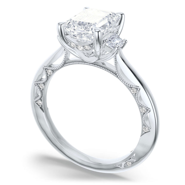 Emerald 3-Stone Engagement Ring
