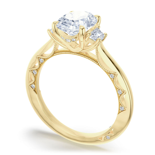 Oval 3-Stone Engagement Ring