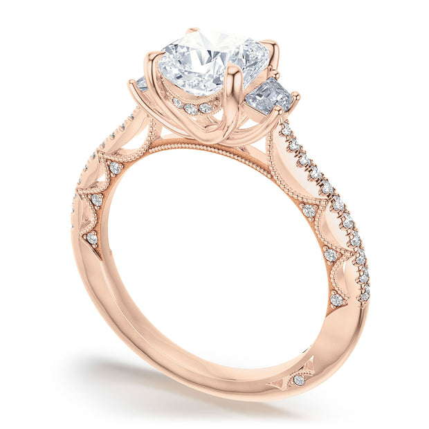 Cushion 3-Stone Engagement Ring