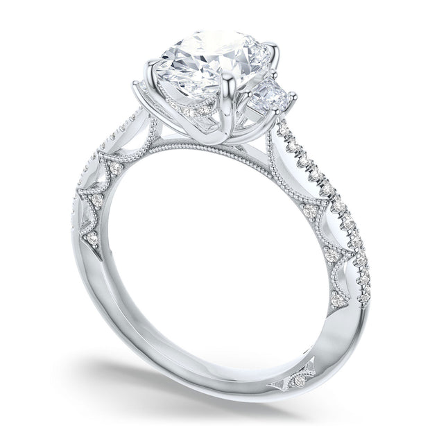 Oval 3-Stone Engagement Ring