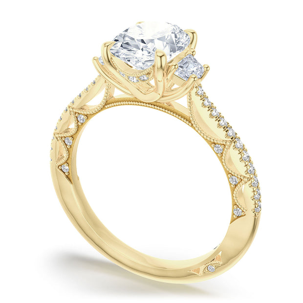 Oval 3-Stone Engagement Ring