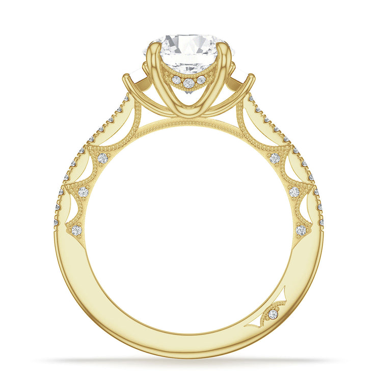 Round 3-Stone Engagement Ring