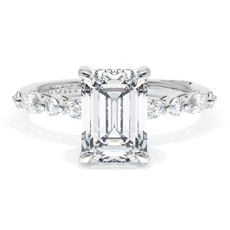 Emerald Solitaire Engagement Ring