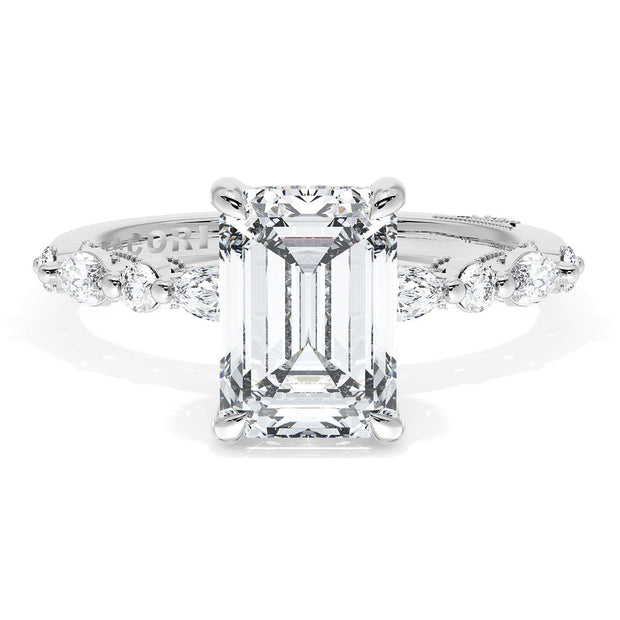 Emerald Solitaire Engagement Ring