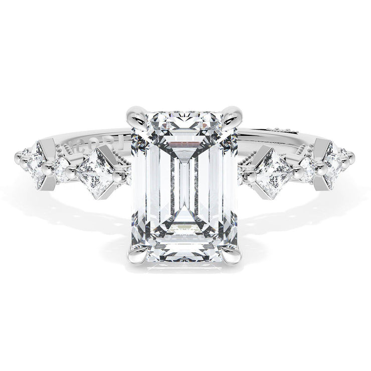 Emerald Solitaire Engagement Ring