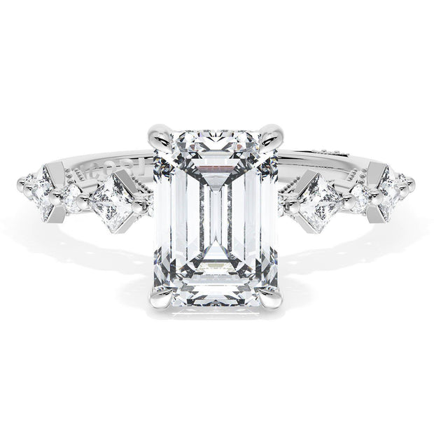 Emerald Solitaire Engagement Ring