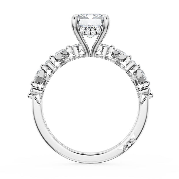 Emerald Solitaire Engagement Ring