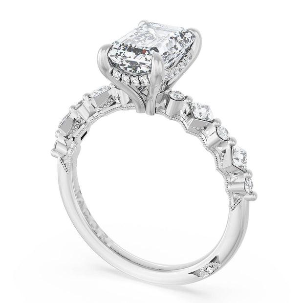 Emerald Solitaire Engagement Ring