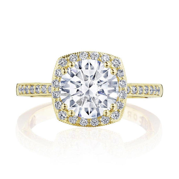 Round with Cushion Bloom Engagement Ring