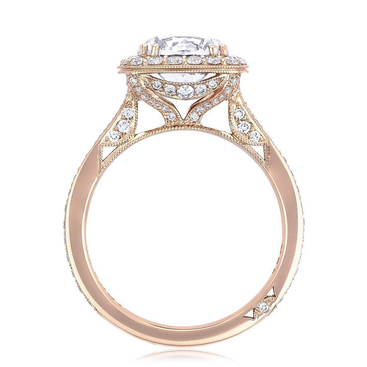 Round with Cushion Bloom Engagement Ring