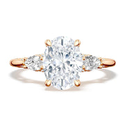 Oval 3-Stone Engagement Ring