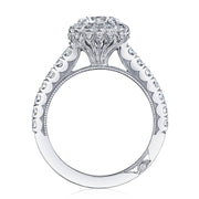 Round with Cushion Bloom Engagement Ring