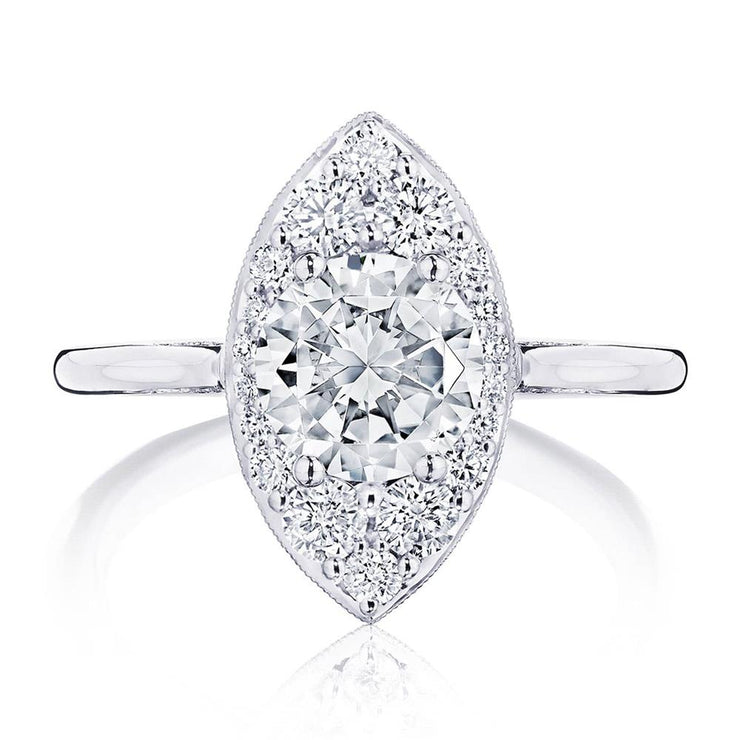 Round, Marquise Bloom Engagement Ring