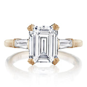 Emerald 3-Stone Engagement Ring
