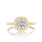 Round with Cushion Bloom Engagement Ring