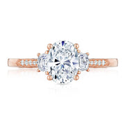 Oval 3-Stone Engagement Ring