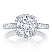 Round with Cushion Bloom Engagement Ring