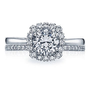 Round with Cushion Bloom Engagement Ring