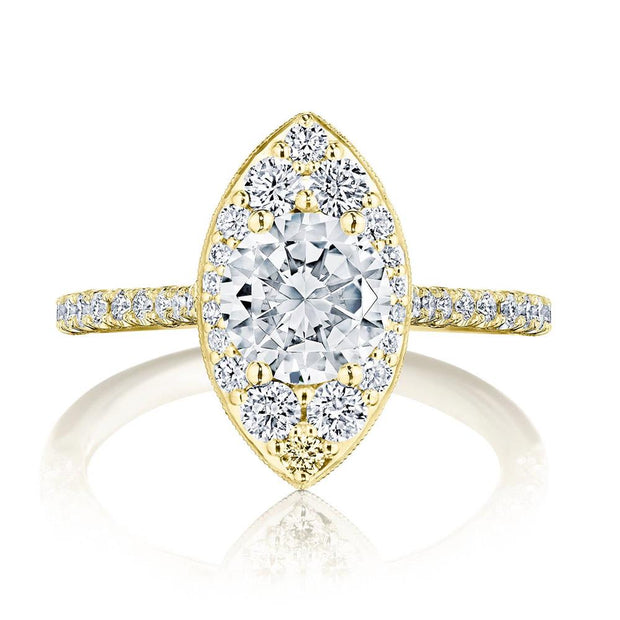 Round, Marquise Bloom Engagement Ring