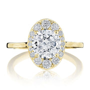 Round, Oval Bloom Engagement Ring