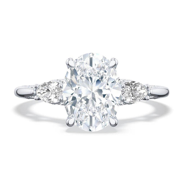 Oval 3-Stone Engagement Ring