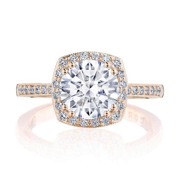 Round with Cushion Bloom Engagement Ring