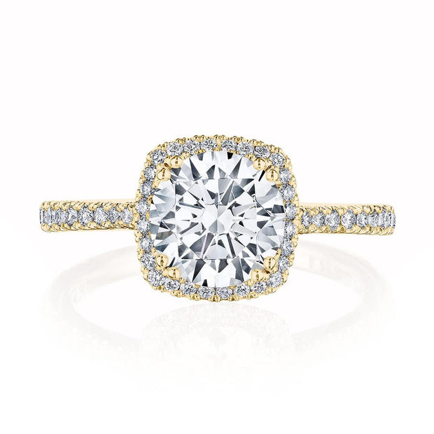 Round with Cushion Bloom Engagement Ring