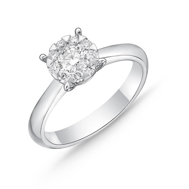 Bouquet Solitaire Engagement Ring .47ctw approx. (.30 center