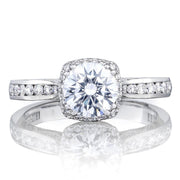 Round with Cushion Bloom Engagement Ring