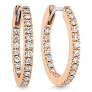 Oval Diamond Hoops .33ctw approx.