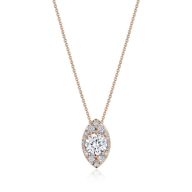 17"" Vertical Marquise Bloom Diamond Necklace