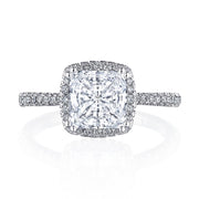 Princess with Cushion Bloom Engagement Ring