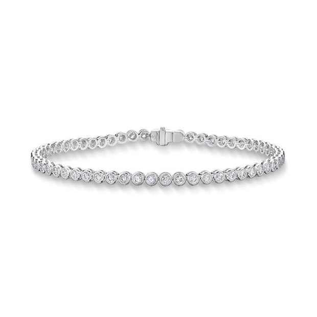 Milgrain Diamond Line Bracelet 1.50ctw approx.