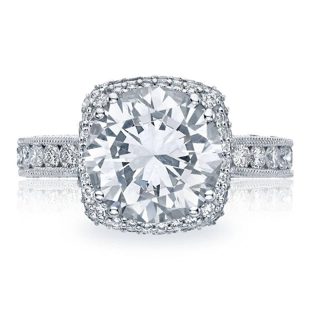 Round with Cushion Bloom Engagement Ring