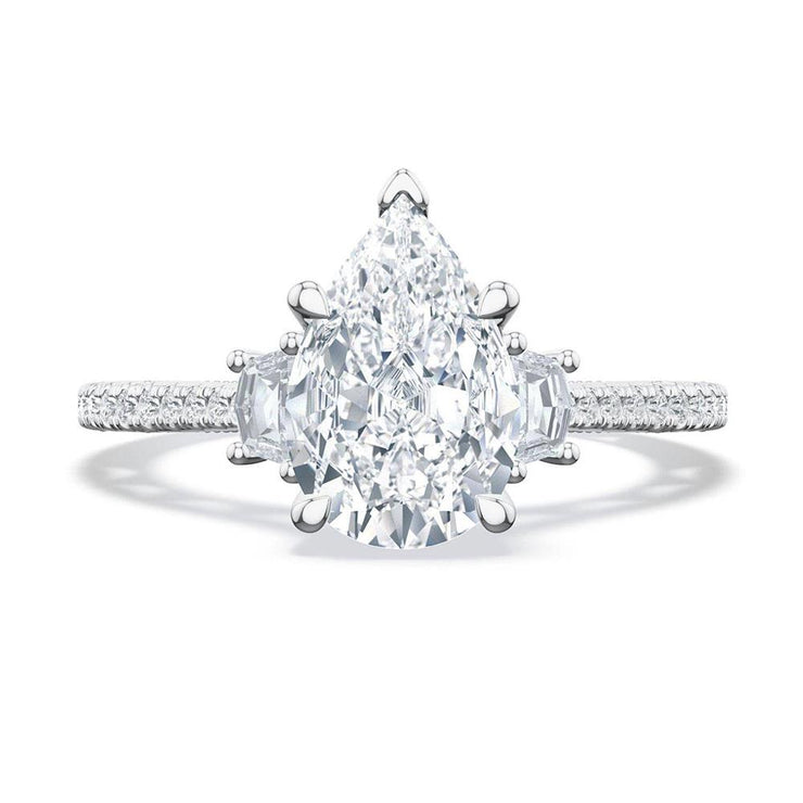 Pear 3-Stone Engagement Ring