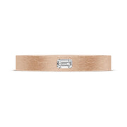 Bezel Set Diamond Wedding Band in Brushed Finish