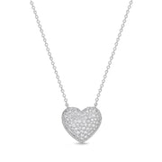 Pave Heart Necklace 1ctw approx.