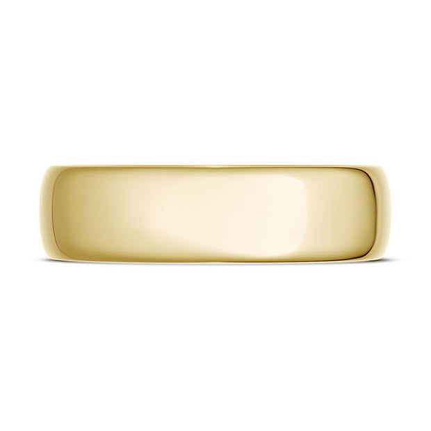 Classic Rounded in High Polish Finish Wedding Band