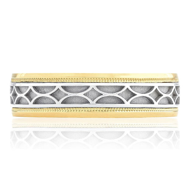 Two-Tone Finish Wedding Band