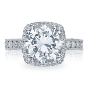 Round with Cushion Bloom Engagement Ring