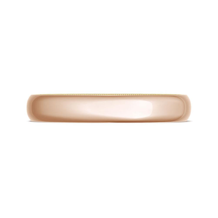 Classic Two-Tone Rounded Wedding Band in High Polish