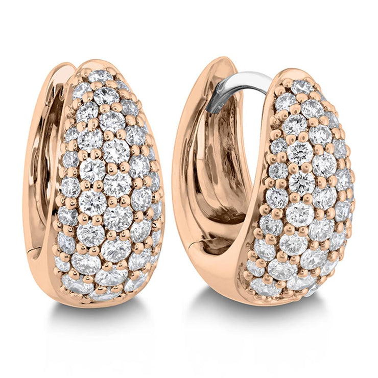 Drop Shape Pave Huggies .50ctw approx.