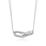 Double Link Pendant, Diamond