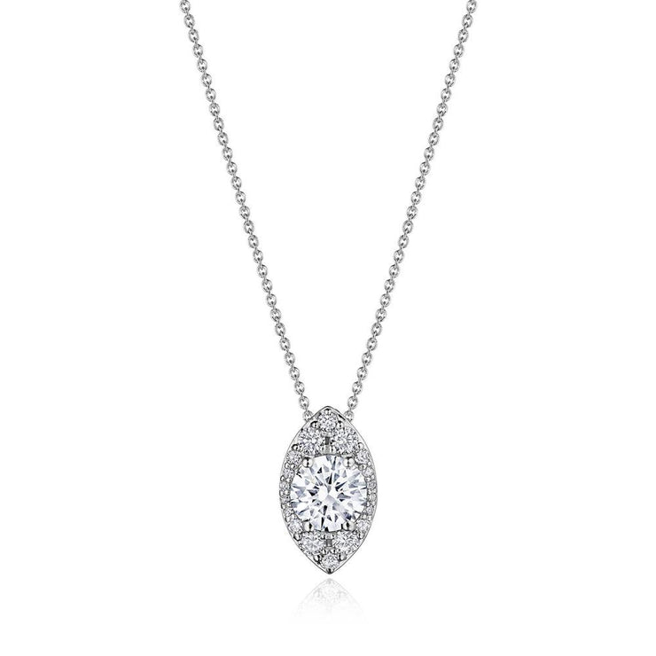 17"" Vertical Marquise Bloom Diamond Necklace