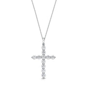 Single Prong Diamond Cross 1ctw approx.